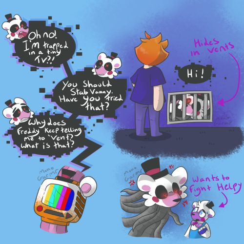 FNAF art dump1 - Glamrock Freddy and Bonnie chilling. I like the idea that Freddy snuck out at night