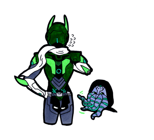 Green Sentai and the Tentacle Monster!!AU where everyone thinks Zenthulu is a villain when he actual