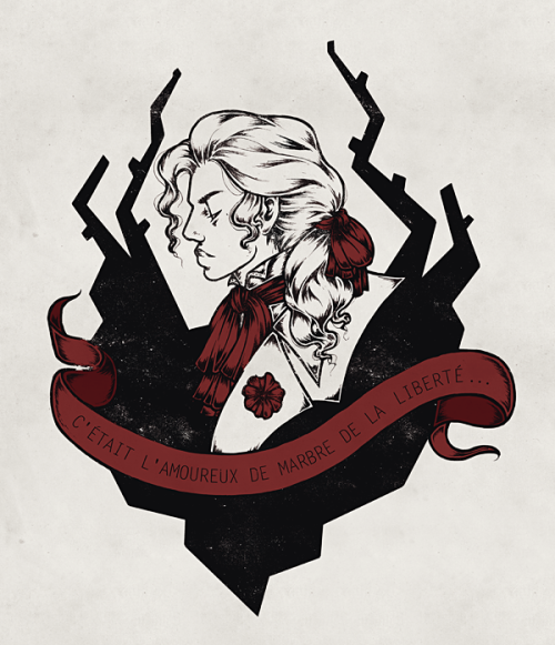 pilferingapples:t-funster:Enjolras, comissioned by librium.WOW, I love everything about this. Your l