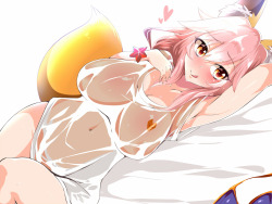 hentafutas22:  Wet t-shirt Tamamo~ (Caster)[Fate/Grand Order] 