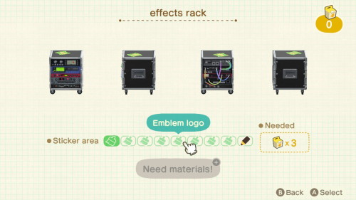 Item: effects rack# of customizations: 9Customization names: none, familiar logo, chic logo, rock lo