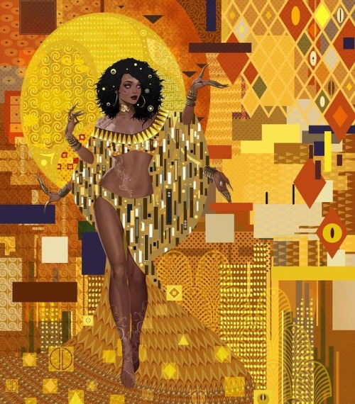 Afropunk Gold #illustration #art #artistsoninstagram #conceptart #design #gustavklimt #afropunk #bla