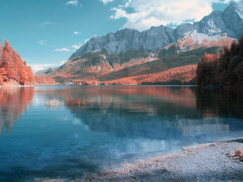 Some of the infrared photographs from hiking in the region of Germany’s highest mountain, the Zugspi