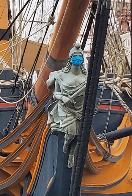 solitaire77:
“Sign of the times. Figurehead on HMS Surprise in San Diego Harbor.
”