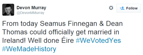 daenaery:Devon Murray just tweeted this about the same-sex marriage referendum in Irelandoh my god