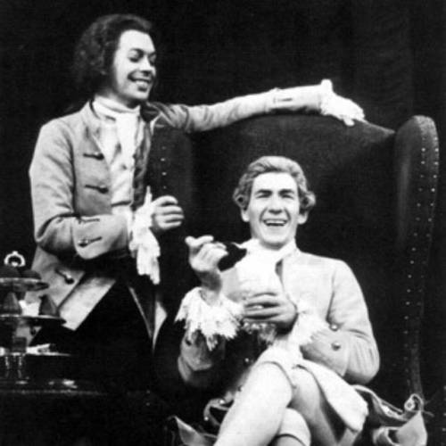 stevviefox:fuckyeahgreatplays:Ian McKellen and Tim Curry in Amadeus on Broadway, 1980And they look f
