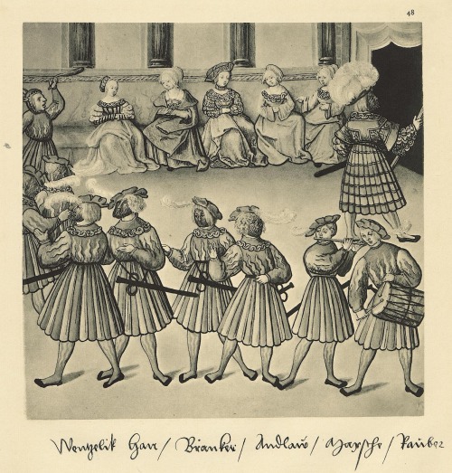 Masquerades at the court of Emperor Maximilian I from the Freydal, 1512-15