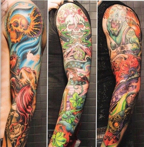 50 Shades Of A Deathbat - Jimmy's , Syn's and Zacky's sleeves arm tattoos