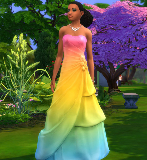 frenchiesimgirl:A simple Pride wedding dress recolor. Just a very simple recolor of the updated dre