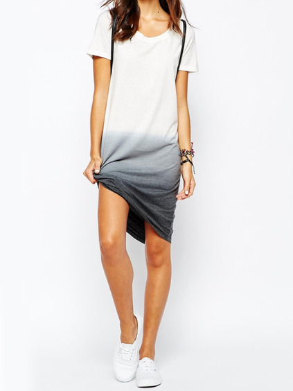 - The One - | White Ombre Dress via Romwe