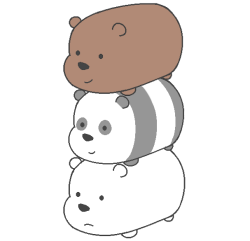 nokchadraws:  We Bare Bears Tsum Tsums! When I saw the bear stacks, i totally thought of a tsum tsum. 
