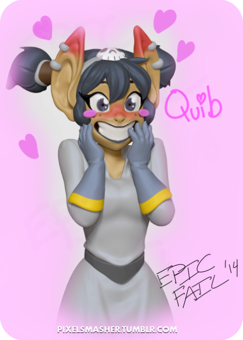 pixelsmasher:  &ldquo;Q-T Quib&rdquo;.  Did another 3d sketch tonight, this