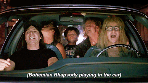 xavierdolans:Mike Myers in Bohemian Rhapsody (2018) // Mike Myers in Wayne’s World (1992)