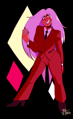 askperidotgem:  ((My half of the art trade for honchkrowstoleyourroses  Enjoy some buffy puffy suit)) 