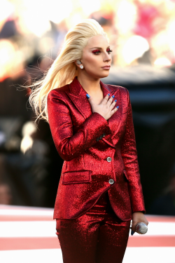 idelity:  ladvsgaga:   Feb. 07,16 // Lady Gaga at The NFL Super Bowl 50 in Santa Clara, California.            