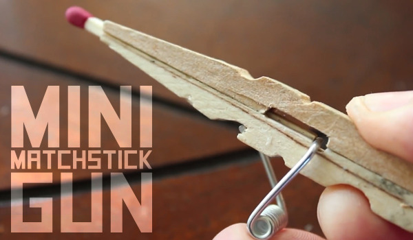 Mini Matchstick Gun - The Clothespin Pocket Pistol by The King of Random