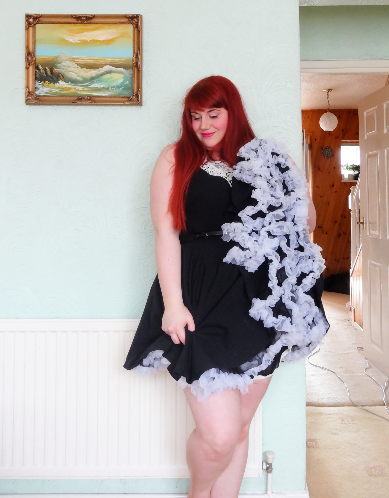 chessieness:  OOTD Tutu - Hell Bunny Black Skirt - Asos Curve Top (its actually a