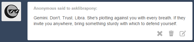 asklibrapony:  Oh no  &hellip;oh dear &gt;w&lt; Damn trollanons!