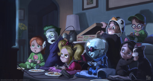 mauricioabril: It’s always fun and games (and pizza) at the DC Sleepover! After all, even bad 