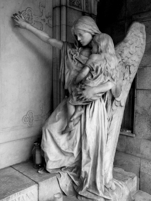 viα spells-of-life: Angel statue in the graveyard of Trzic, Slovenia by ~lordradi