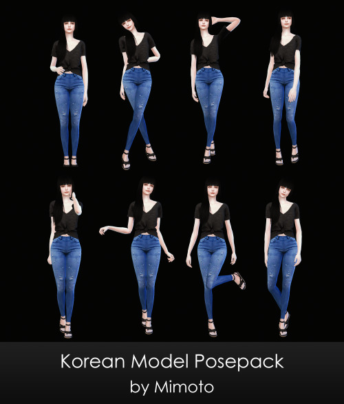Korean Model Posepack APosepack Include 8 posesAll in OneIn game / CAS posesCAS trait - dance machin
