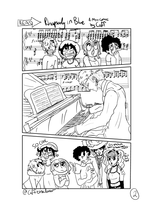 caffdoesart: A bad boy piano playing rich kid Zoro comic because of and for @baratiepromise &lt;