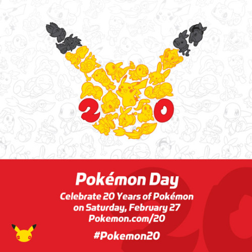 pokemon:Mark your calendars, Trainers! Pokémon Day is February 27!