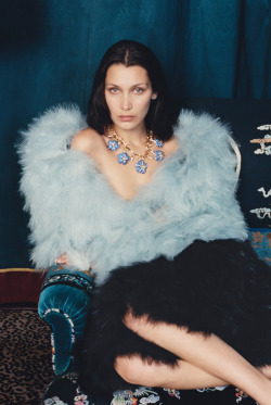 its-vogue-baby:  lxst-nxght:  Bella Hadid in “Lady in Waiting″ / W Magazine October 2016   http://its-vogue-baby.tumblr.com/