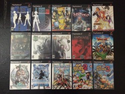 juuichi-da-bear:  hollywoodgalaxy:  Personal Collection - PlayStation 2   They can afford all this but not .hack Quarantine? Smh  Omfg the best collection ever