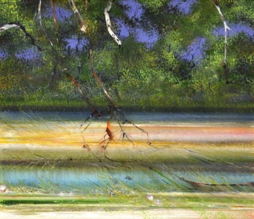 Tom Gleghorn (b.1925) - N’Dhala Waterhole. Oil on canvas.