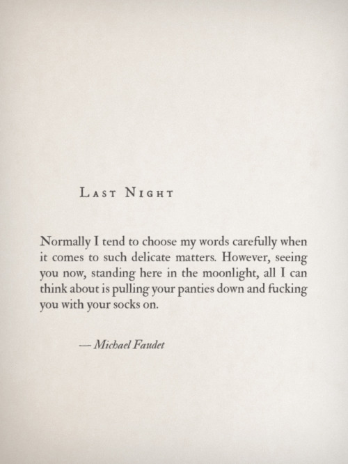 Porn darlingirl:  Last Night by Michael Faudet photos