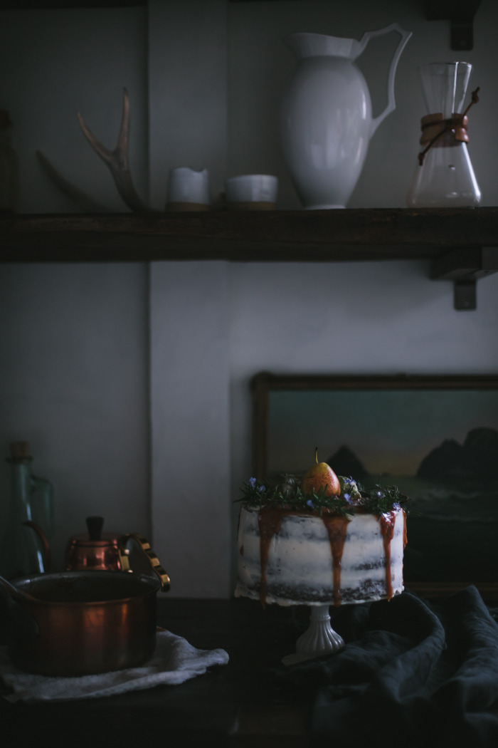 sweetoothgirl:    Whiskey Date &amp; Buttermilk Cake with Salted Pear Caramel