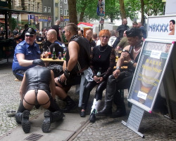 time for a beer in leather town (Berlin)