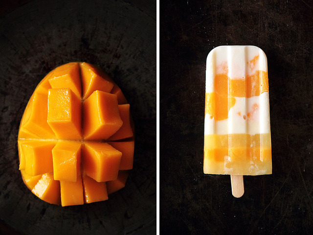 teaandtext:  Mango Coconut Striped Popsicles by pastryaffair on Flickr.  I love making