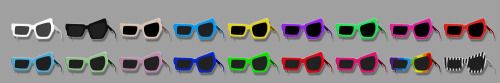 [KIKIW]sunglasses with attitude *New mesh*19 colors*Base game compatible*Female＆Male*HQ textures*Cus