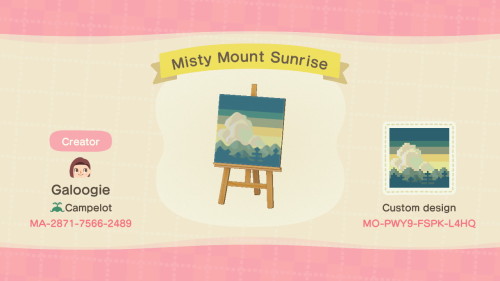 Custom Paintings / Patterns - Misty Mount Sunrise, Starry, Kitty Wreath, Sky Whale and Misty Forest