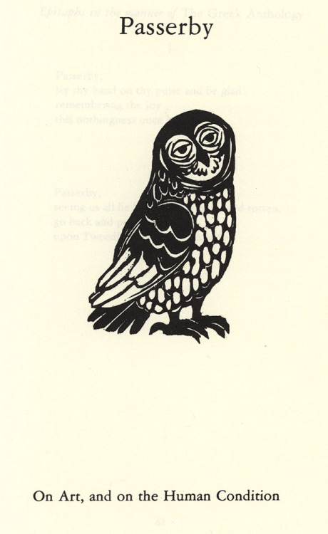 uwmspeccoll:Monday Motivation OwlThis owl looks like it’s in need of some motivation, but then again