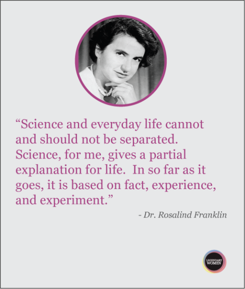 legendarywomen:Women’s History Month – Dr. Rosalind Franklin, Pioneer Molecular Biologist and Uncred