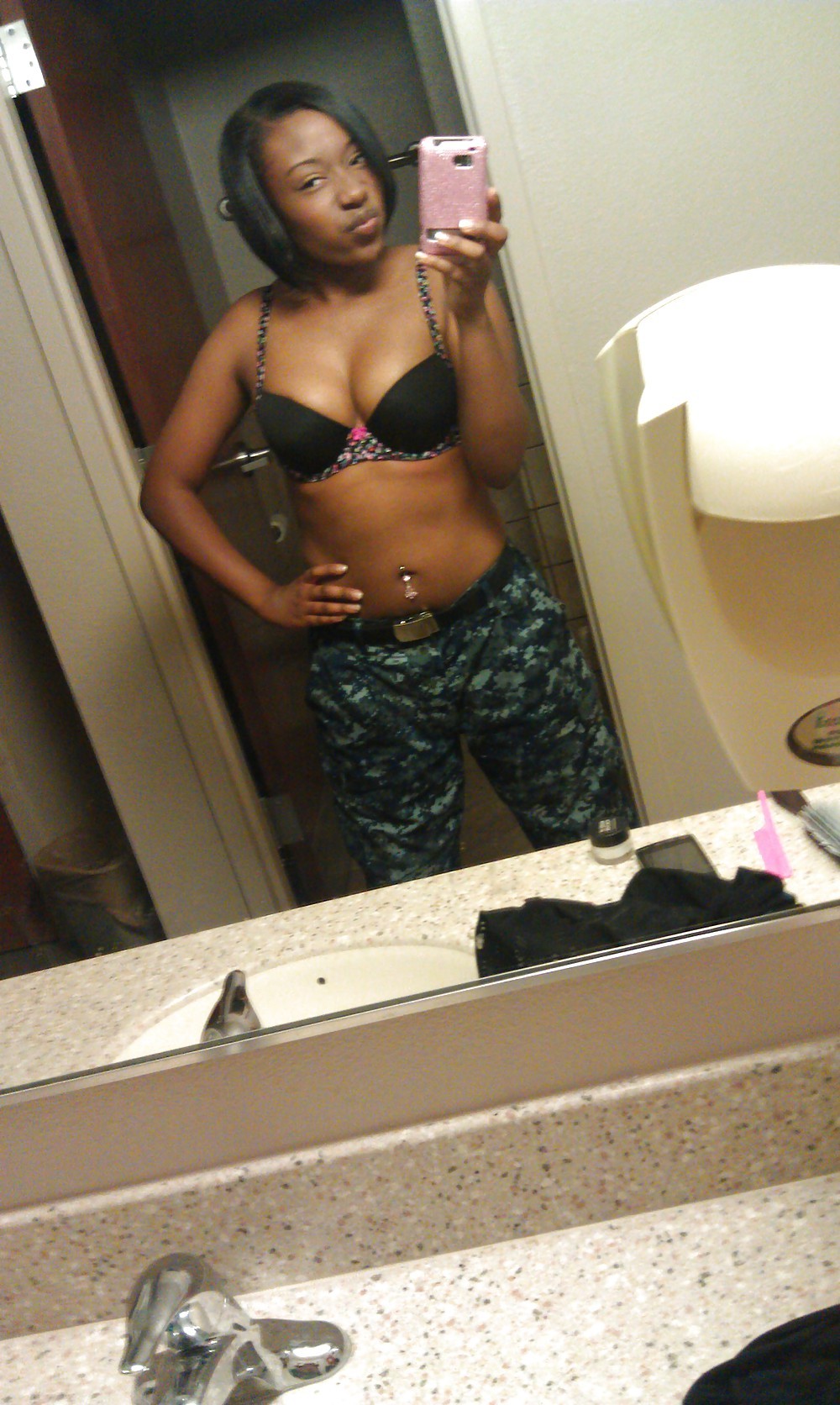 militarygirlsxxx:  Hot ebony Navy girl from www.hotmilitarygirls.com