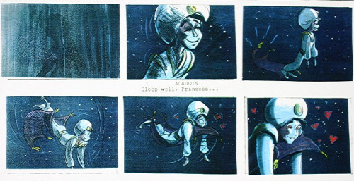 mydollyaviana:Early Aladdin storyboard sequences by Francis Glebas