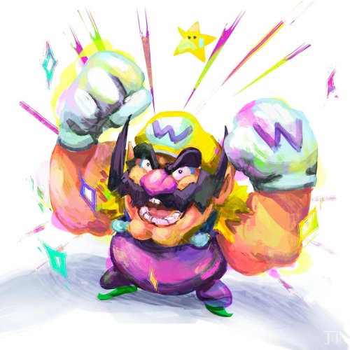Buff Star Wario!I made this just for fun, I’ve been experimenting different styles lately and 