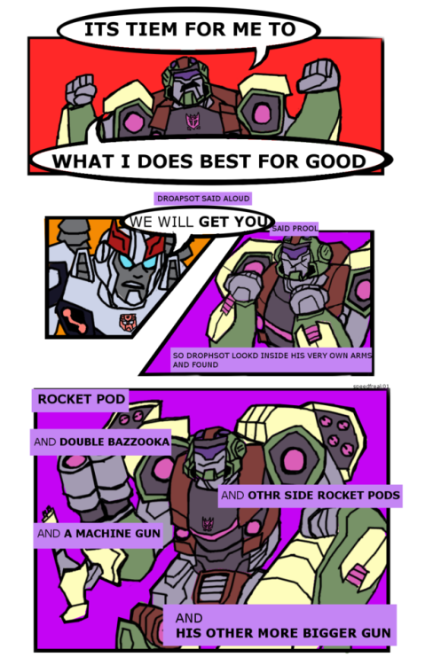 speedfreak01: so today is thew’s birthday, and i thought i’d do something special for it. so here’s a comic adaptation of the greatest fanfic to grace the internet, DROPSHOT FOUND WEPON fun fact: this is actually my first piece of sequential art