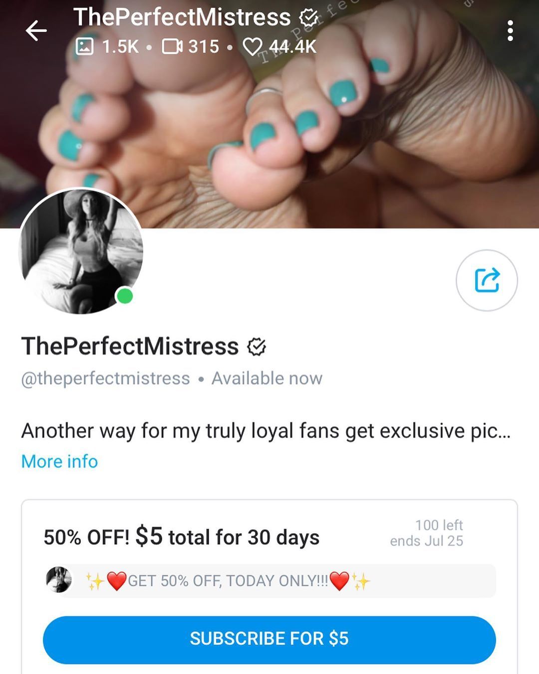 The perfect mistress instagram