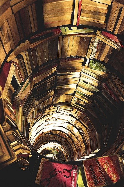 starrydiadems:  From Singapore Art Museum:   A circular bookcase filled with books