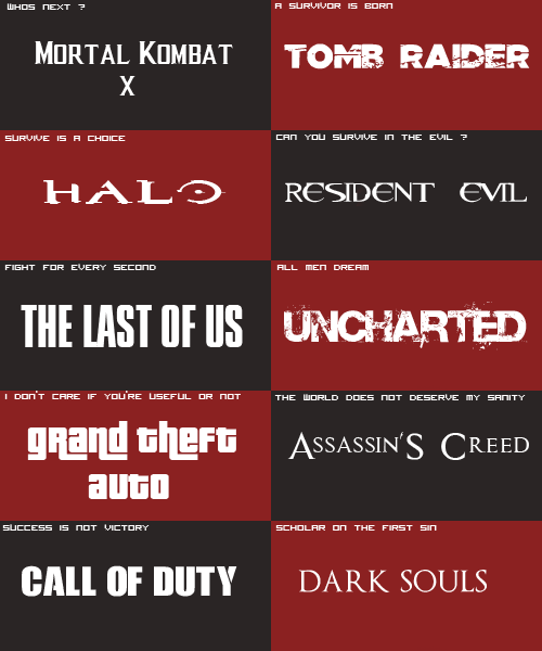 mathpsd: PACK Fonts of Games by mathpsd ( xx )Hello, my friends. Everybody know i love video games. 