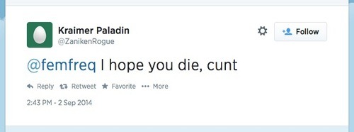 femfreq:  Yes please, explain to me again how this has nothing to do with sexism. [TRIGGER WARNING for extreme misogyny, gendered slurs, sexual harassment, sexual violence, victim blaming, graphic rape and death threats]      I’m a gamer. And a