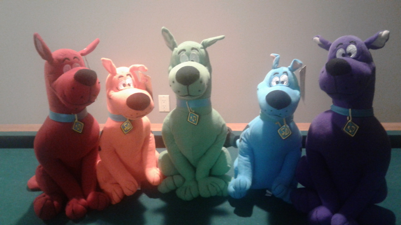 rainbow scooby doo stuffed animal