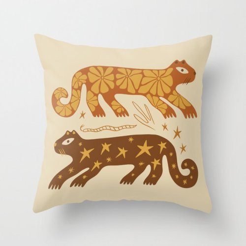 figdays:  Leopards Throw Pillow by knstartstudio