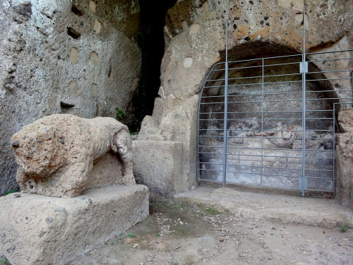 The Etruscan Tomb of the Winged Demons. Sovana, Italy, discovered in 2005. The information 