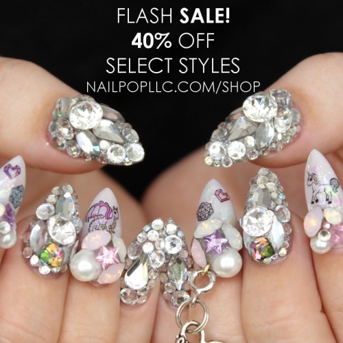 FLASH SALE! 40% OFF SELECT STYLES!! NAILPOPLLC.COM/SHOP